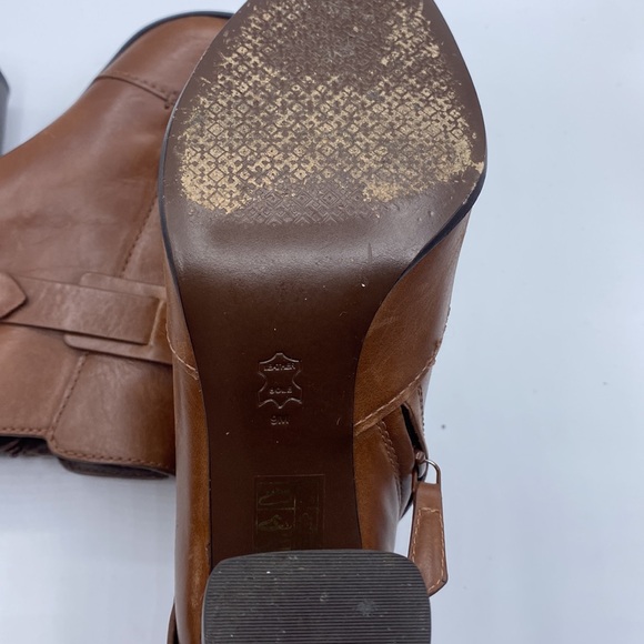 Tory Burch Women's Colton Leather‎ Booties in Almond - Picture 12 of 13